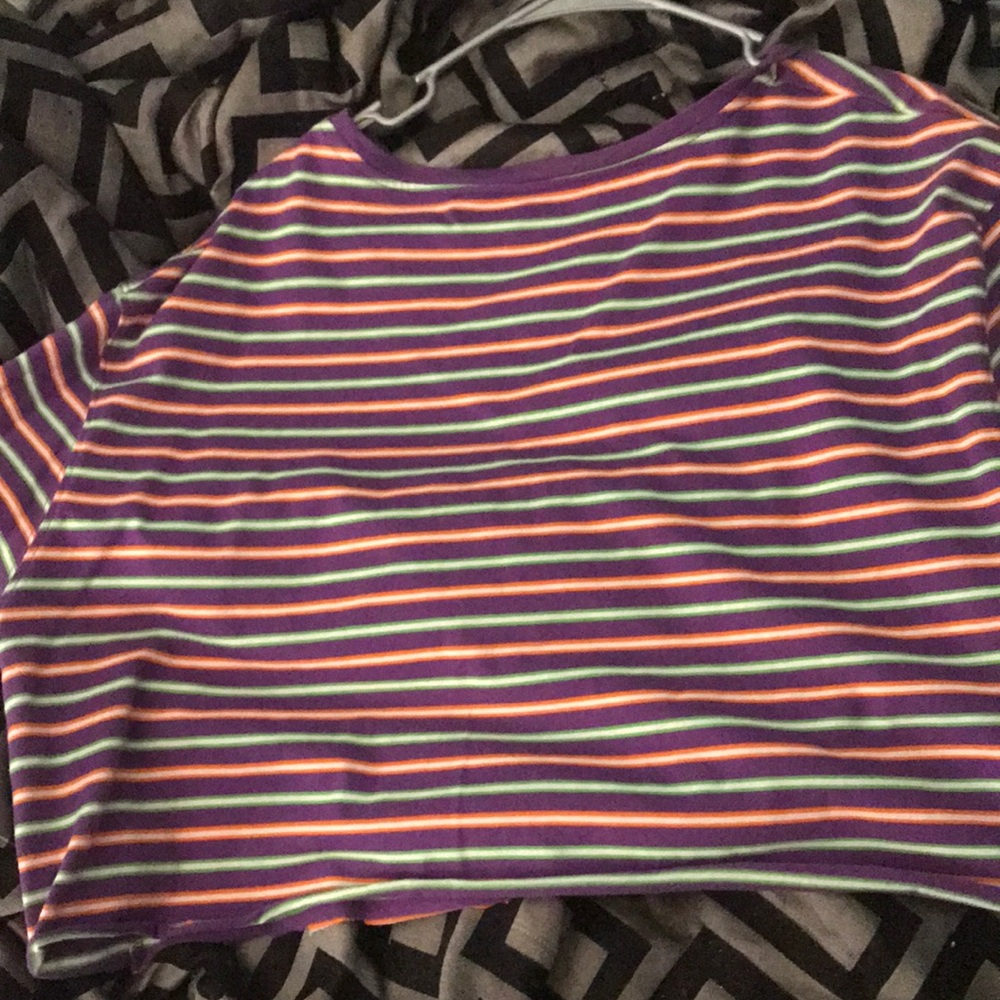 Stripped cropped tee